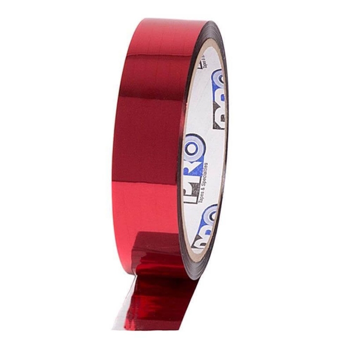 Pro Sheen metalised Tape, 24mm x 33m, red Pro Sheen metalised Tape, 24mm x 33m, red