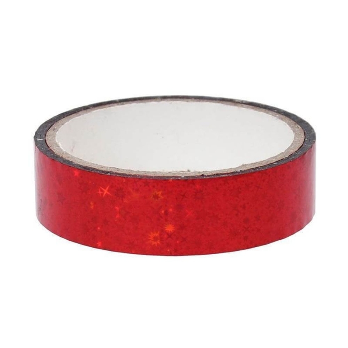 Etoiles Déco Ruban adhésif 25mm x 30m, rouge Etoiles Déco Ruban adhésif 25mm x 30m, rouge