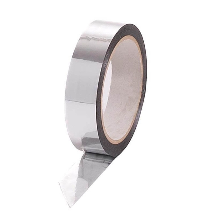 Nastro in poliestere metallizzato 25mm x 50m, argento Nastro in poliestere metallizzato 25mm x 50m, argento