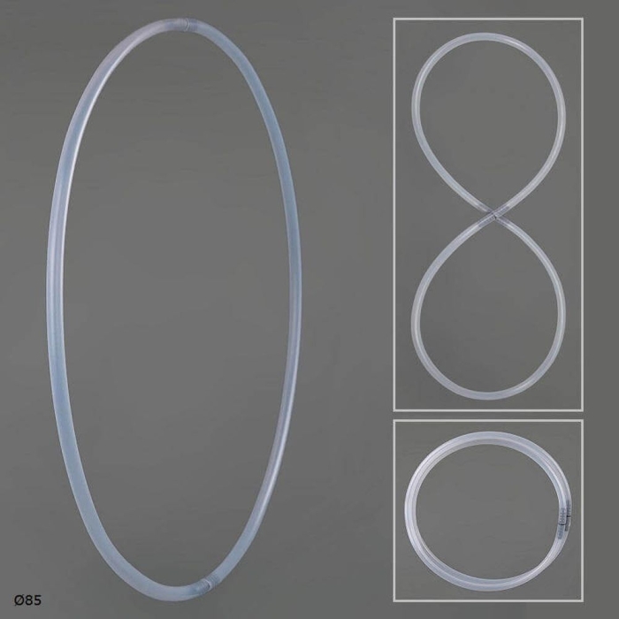 Faltbarer Hula Hoop Rohling, PP (Polypropylen) 19mm,... Faltbarer Hula Hoop Rohling, PP (Polypropylen) 19mm, Transparent, Ø85cm