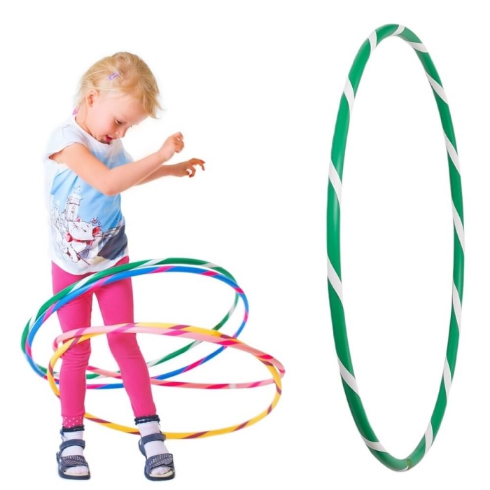 Bunter Kinder Hula Hoop für kleine Profis,... Bunter Kinder Hula Hoop für kleine Profis, Ø60cm, Grün-Weiss