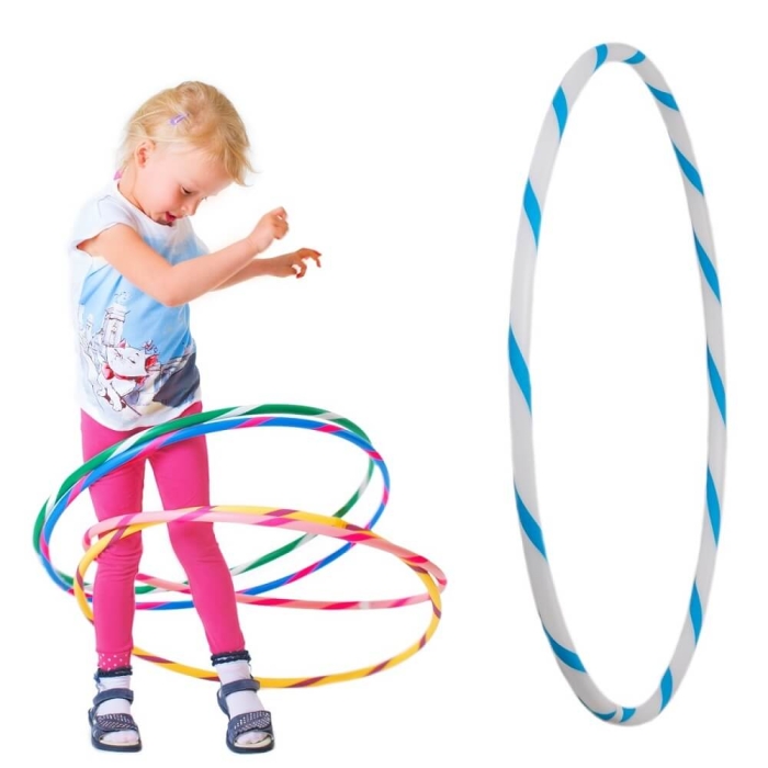 Bunter Kinder Hula Hoop für kleine Profis,... Bunter Kinder Hula Hoop für kleine Profis, Ø60cm, Weiss-Blau