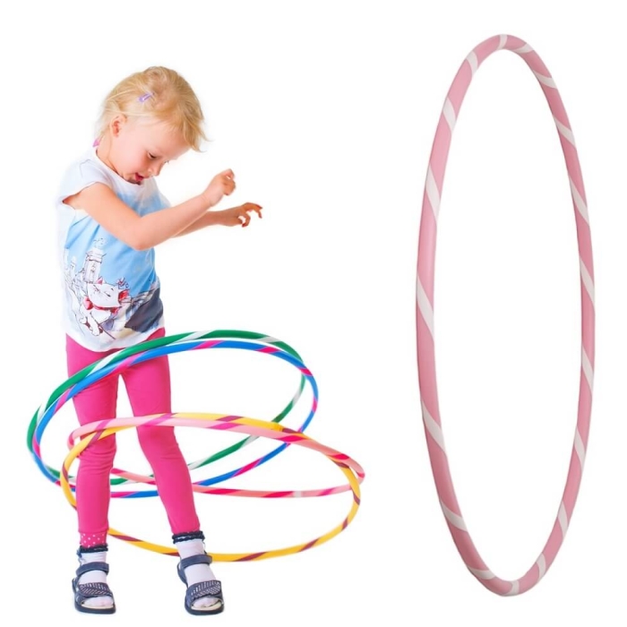 Bunter Kinder Hula Hoop für kleine Profis,... Bunter Kinder Hula Hoop für kleine Profis, Ø70cm, Rosa-Weiss