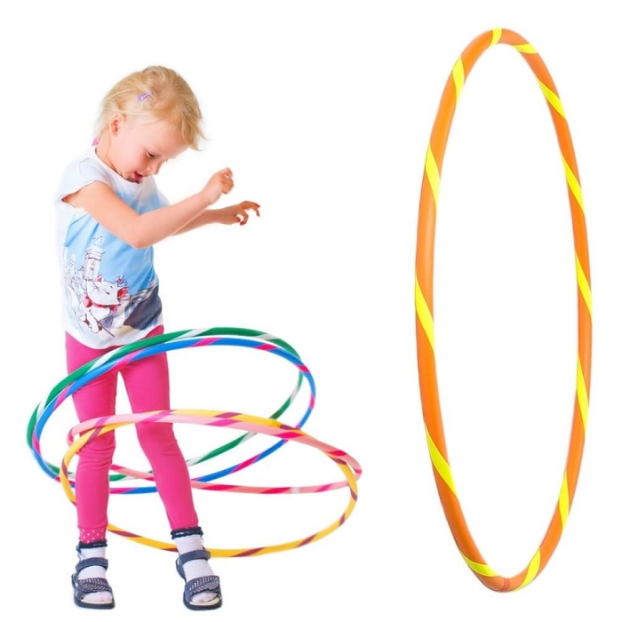 Bunter Kinder Hula Hoop für kleine Profis,... Bunter Kinder Hula Hoop für kleine Profis, Ø70cm, Orange-Gelb