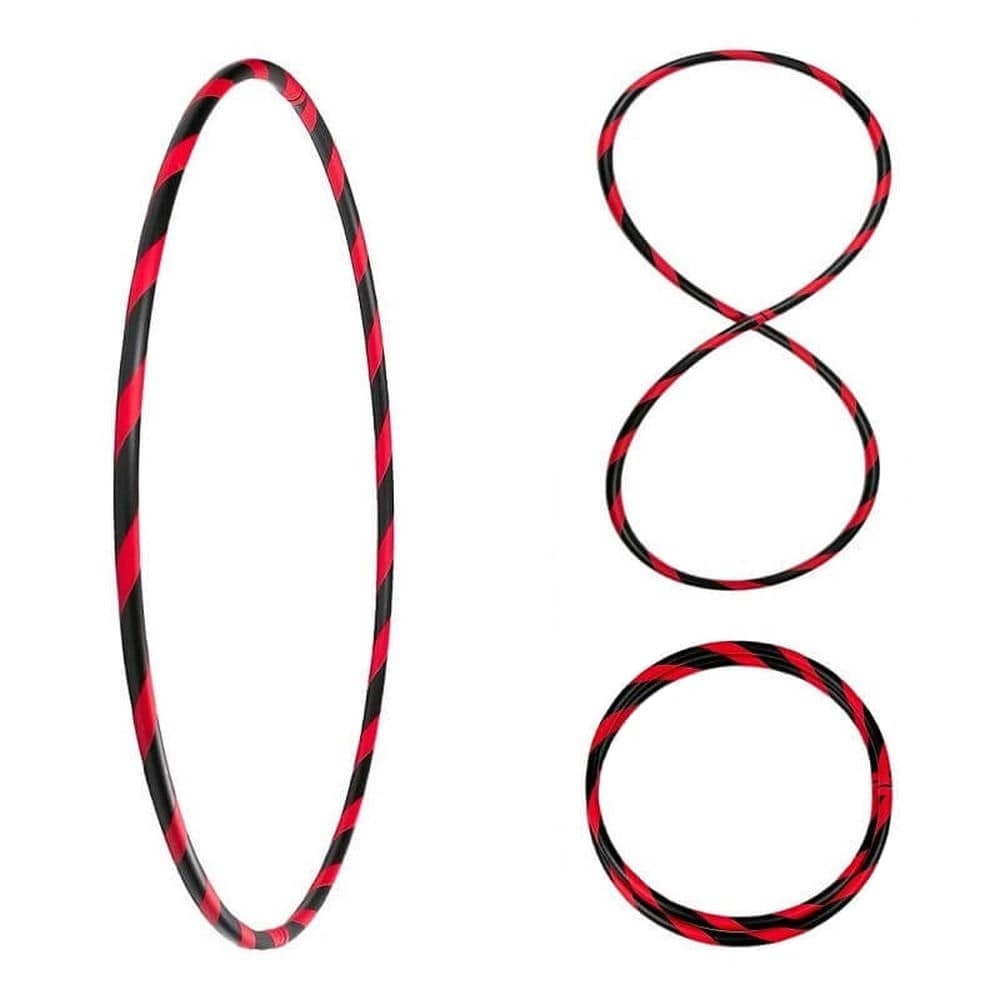 Bunter Hula Hoop Reifen, faltbar, Ø95cm Schwarz-Rot Bunter Hula Hoop Reifen, faltbar, Ø95cm Schwarz-Rot