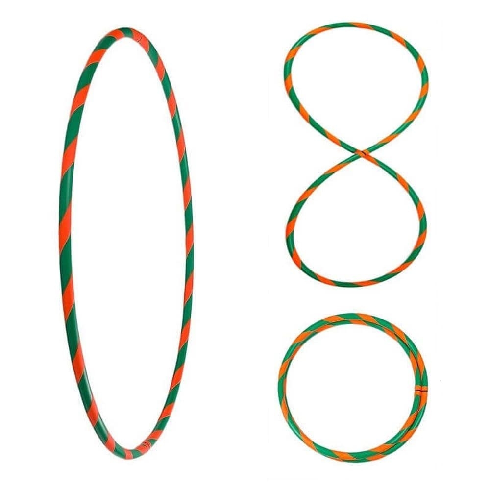 Bunter Hula Hoop Reifen, faltbar, Ø95cm... Bunter Hula Hoop Reifen, faltbar, Ø95cm Grün-Orange