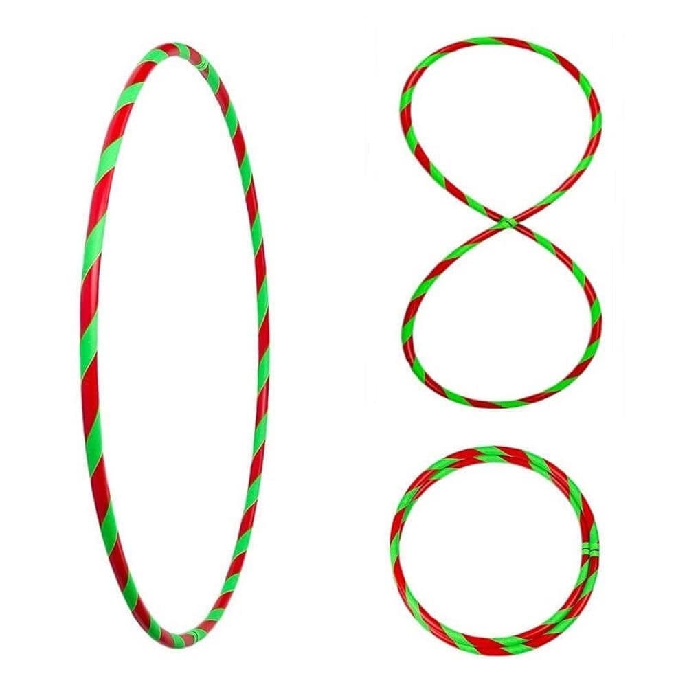 Bunter Hula Hoop Reifen, faltbar, Ø95cm Rot-Grün Bunter Hula Hoop Reifen, faltbar, Ø95cm Rot-Grün